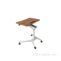 Modern Reception Desk Single Leg Table Movable Lifting Office Computer Desk Supplier
